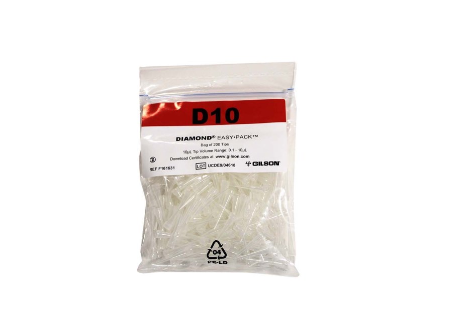F161631 • Gilson® Pipetman® Diamond Pipette Tip, 0.110μl, 30mm, D10