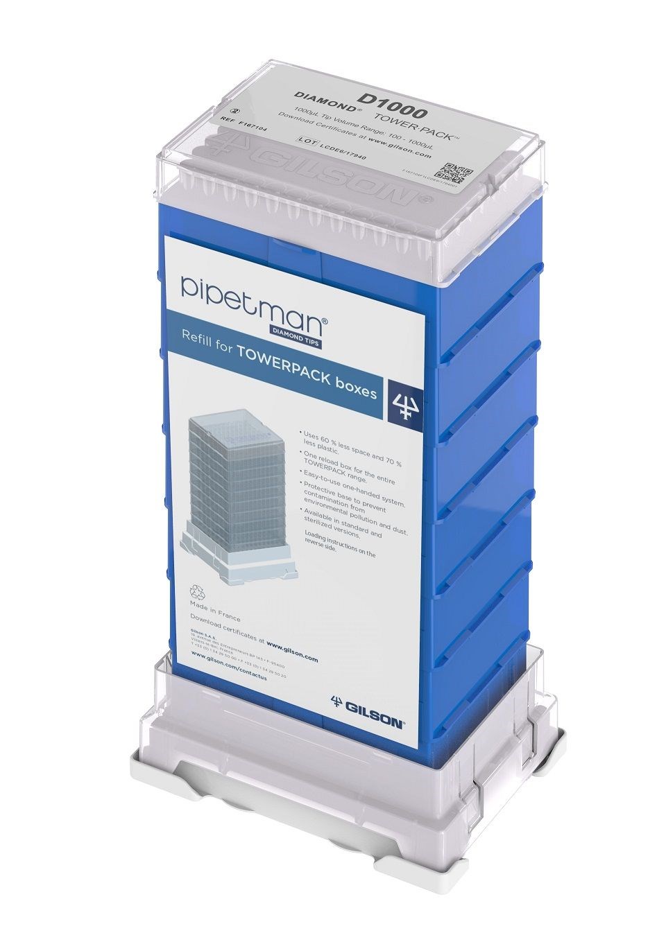 F167104 • Gilson® Pipetman® Diamond Pipette Tip, 1001000μl, 66mm