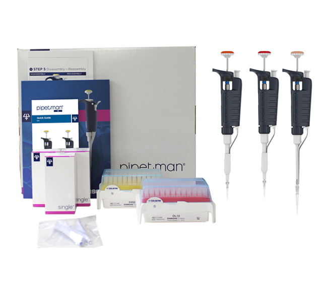 F Gilson Pipetman Mechanical Pipette Pack Single Channel