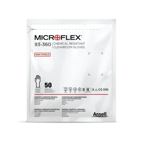 Ansell® MicroFlex® 93360 Chemical Resistant Cleanroom Gloves, Nitril